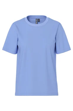 Pcria Ss Lurex Neck Tee