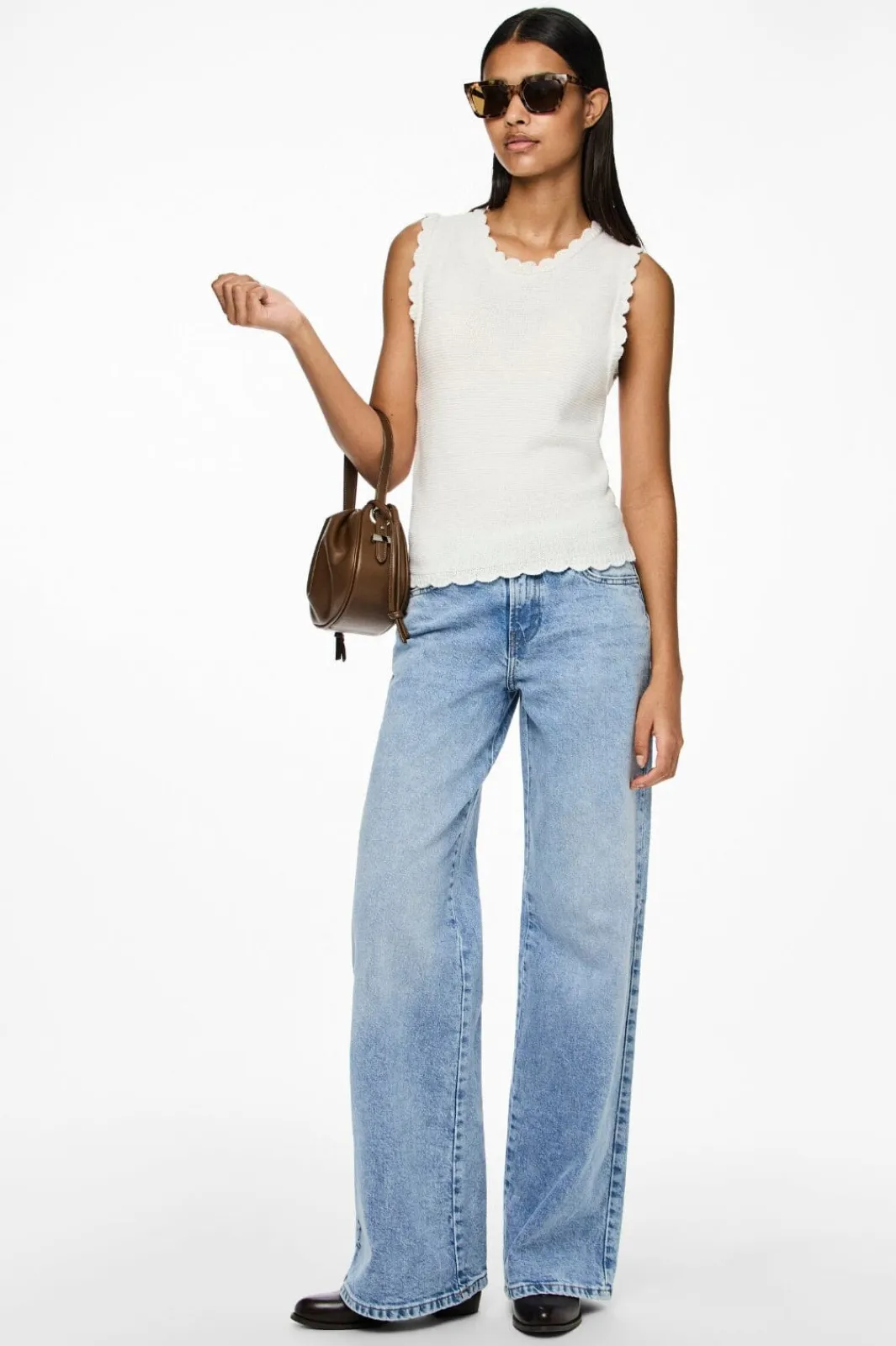 Pieces Pcselma Lw Wide Jeans Lb | Jeans, Leggings & Byxor