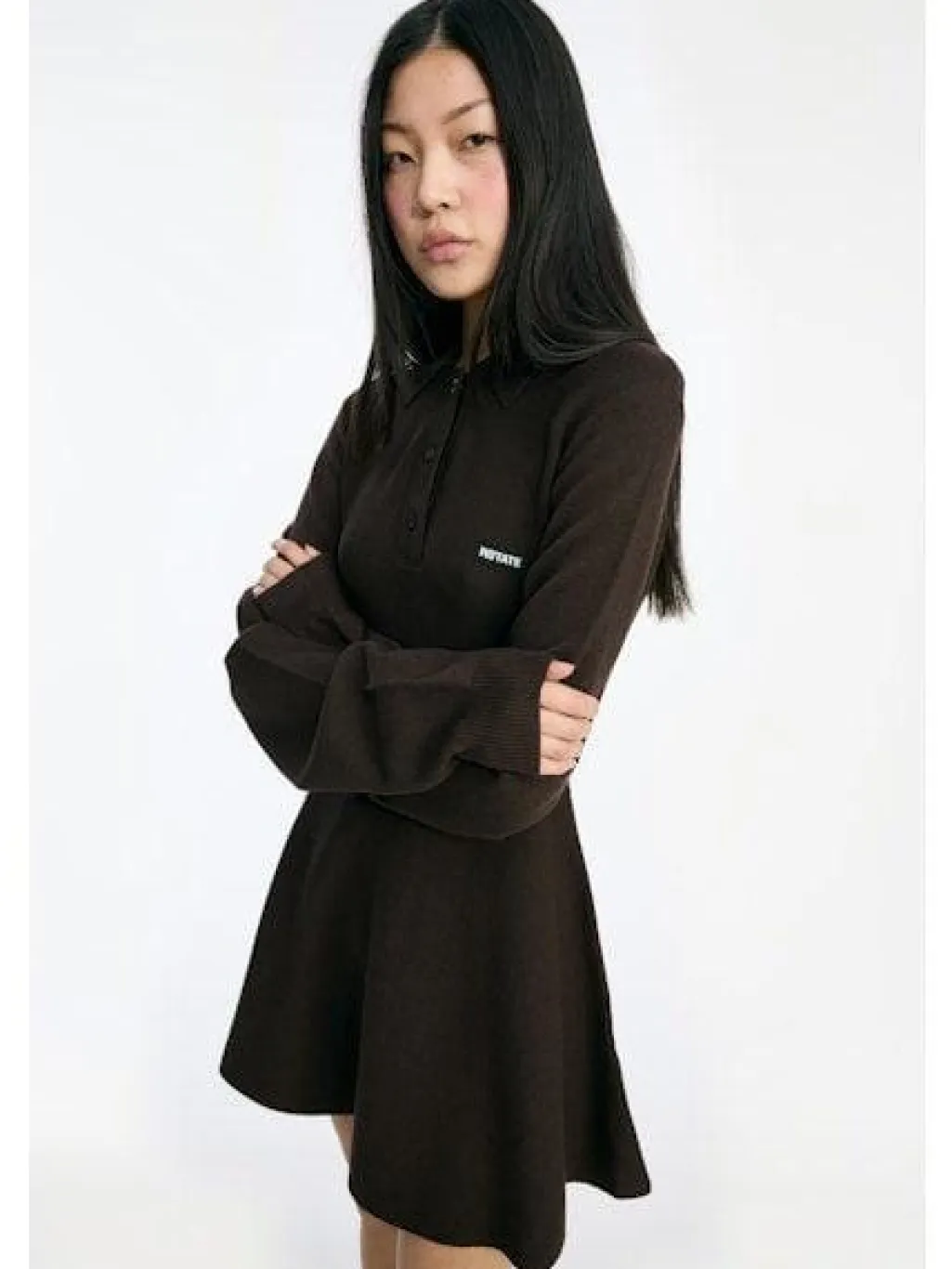 Rtslinky Knit Polo Dress 1154881667