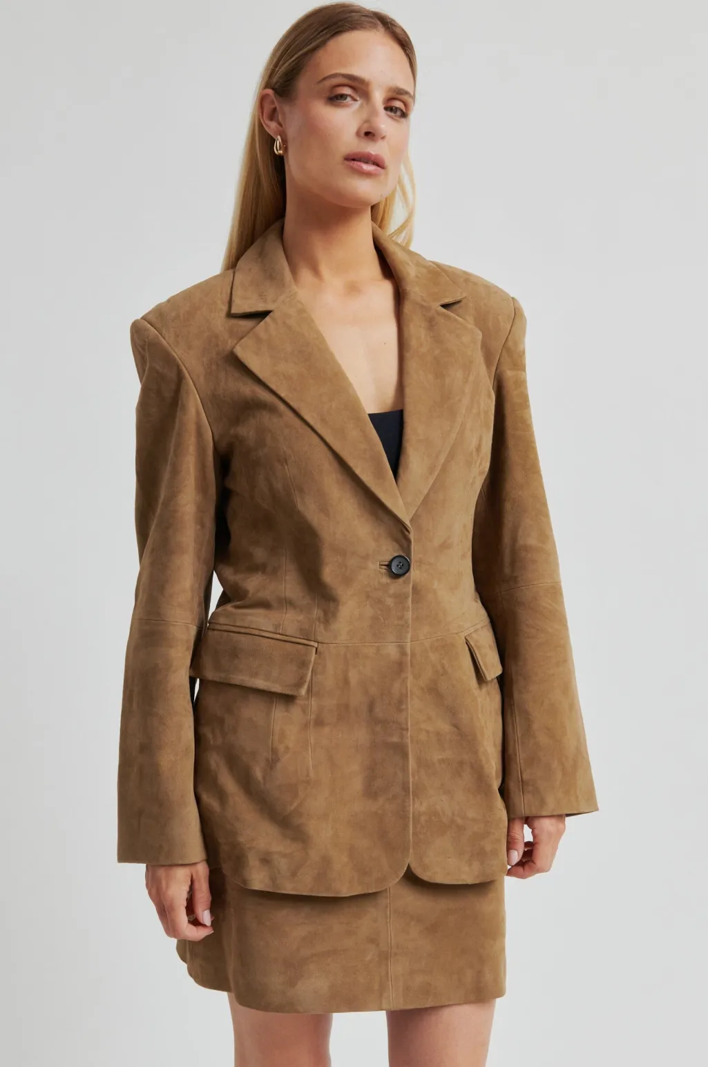 Sfsuellen Fitted Suede Blazer 60521