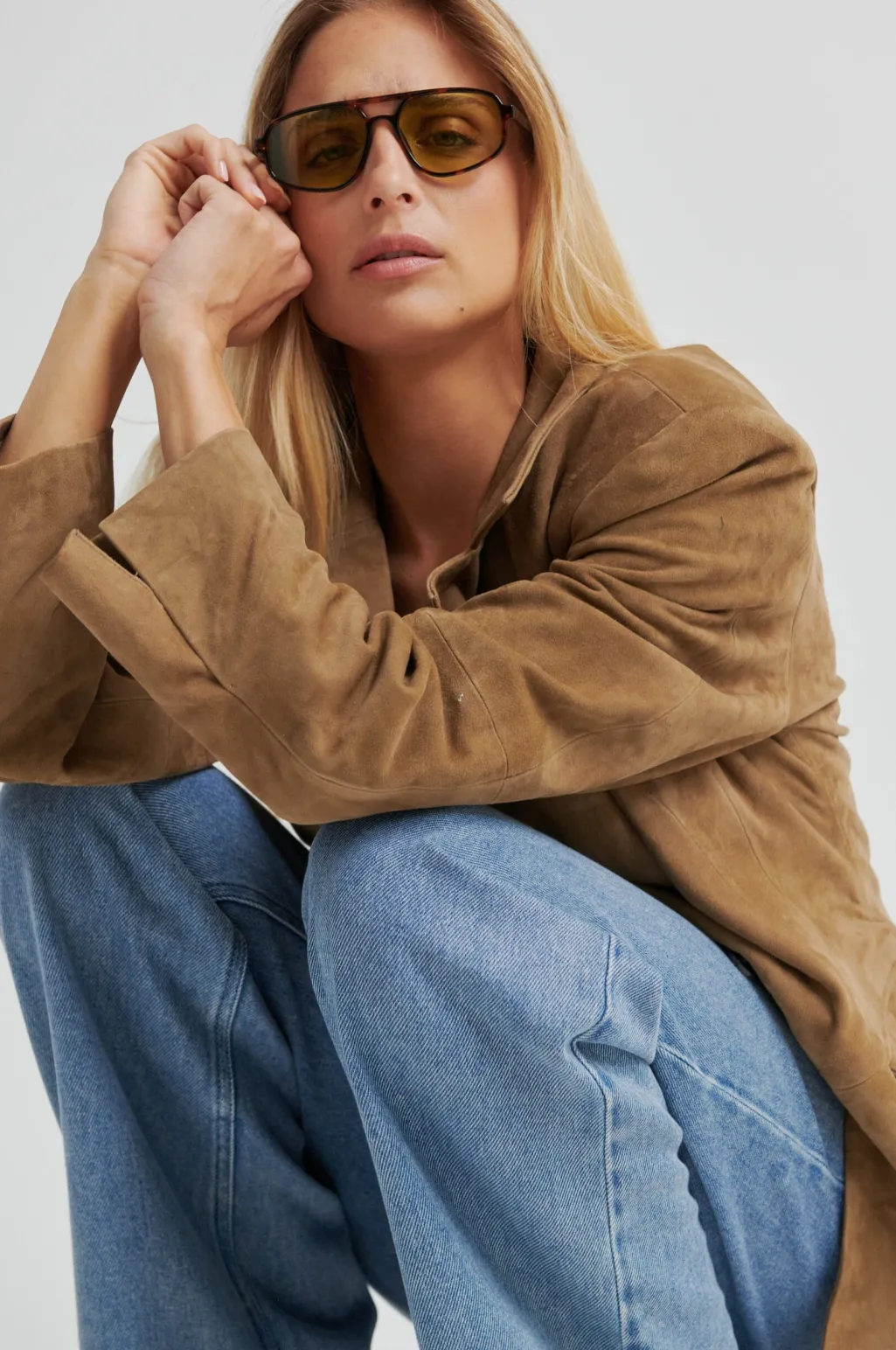 Sfsuellen Fitted Suede Blazer 60521