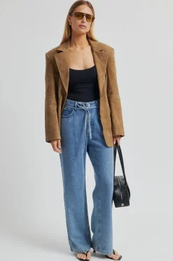 Sfsuellen Fitted Suede Blazer 60521