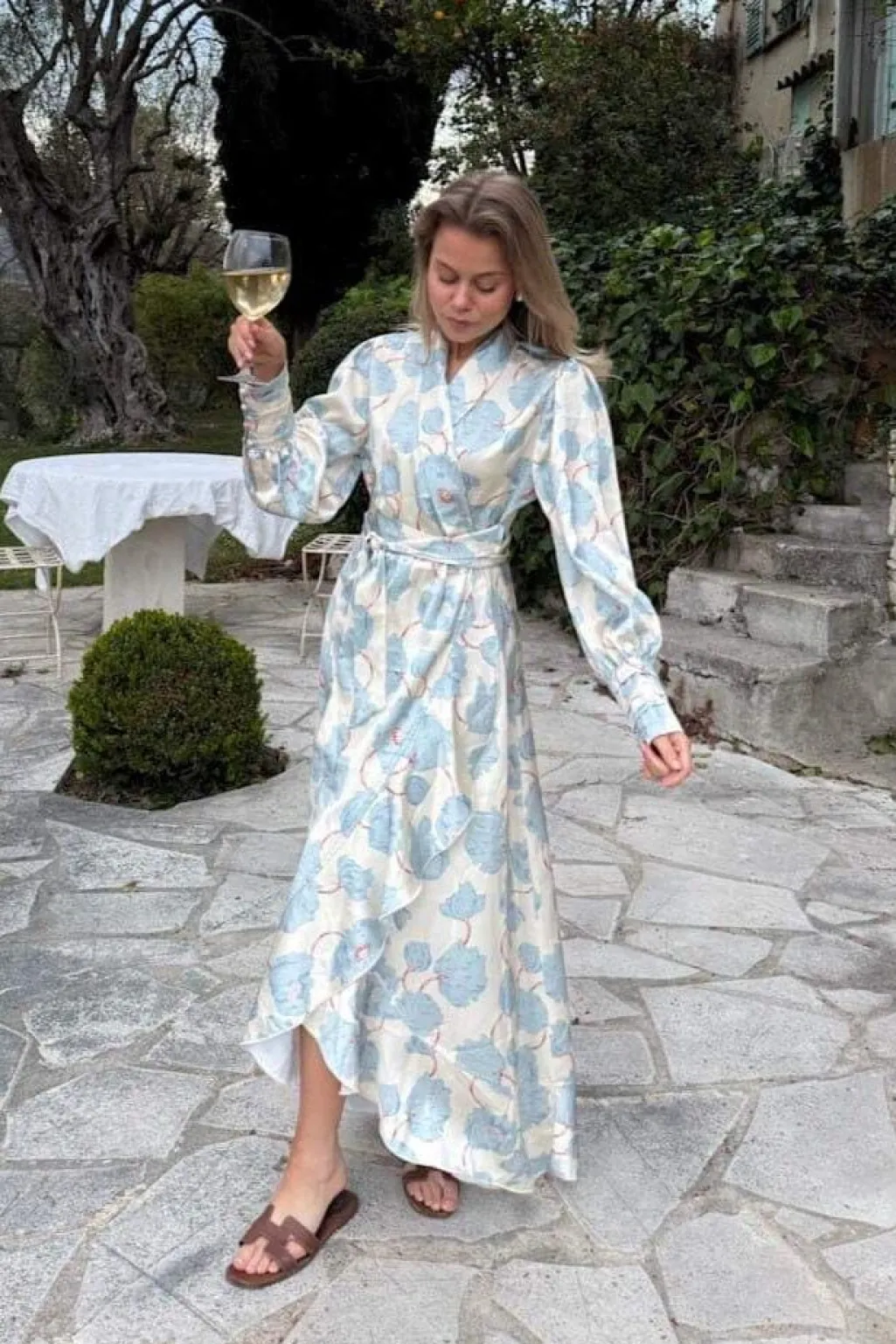 Signeic Long Wrap Dress A23600