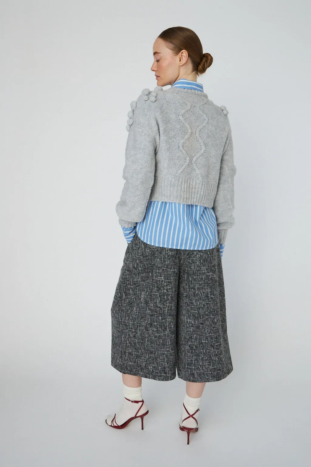 Sncable Knit With Bobblestw54-3294