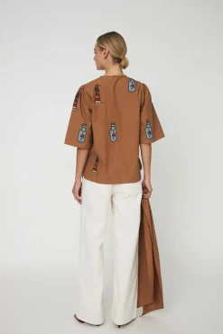 Stella Nova Snembroidered Bow Shirteb61-1431 | Blusar & Skjortor