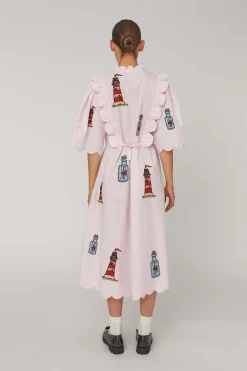 Stella Nova Snembroidered Midi Dress With Scallopseb61-4430 | Klänningar