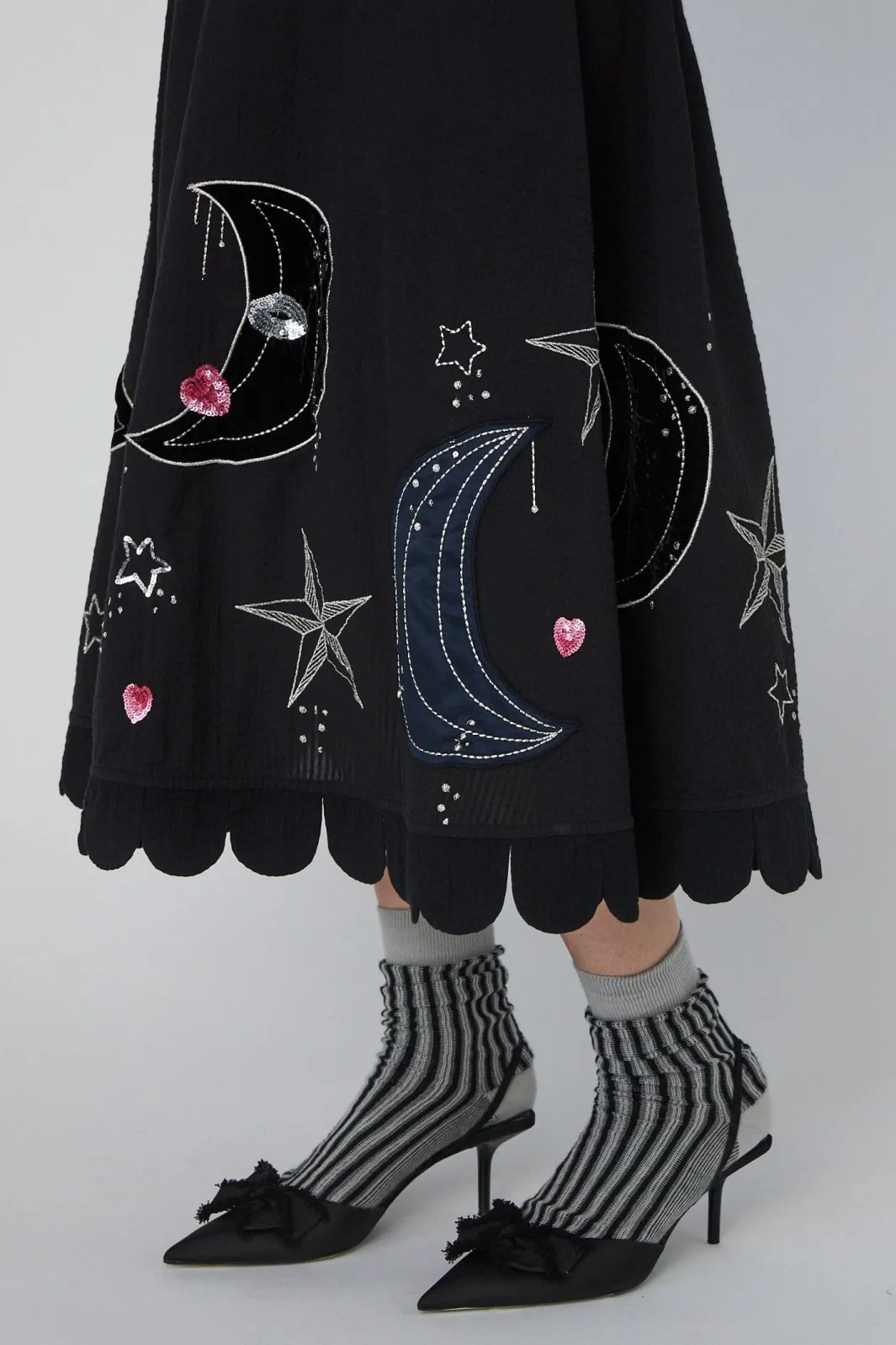 Stella Nova Snmoon And Star Embroidered Midi Dressms54-4316 | Klänningar