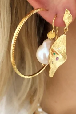 Stine A Stbaroque Pearl Earring With Gemstone | Örhängen