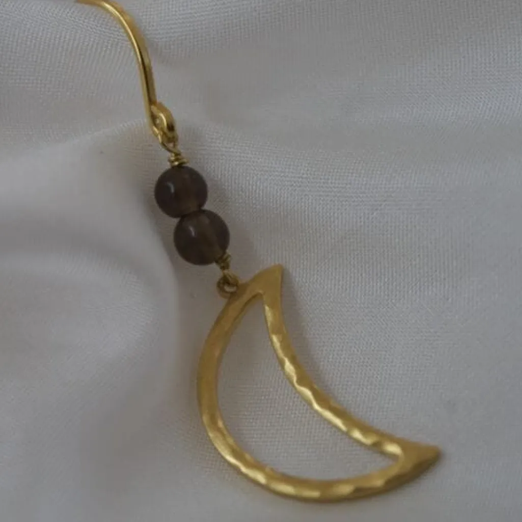 Stbella Moon Earring Mocha