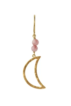 Stbella Moon Earring With Coral