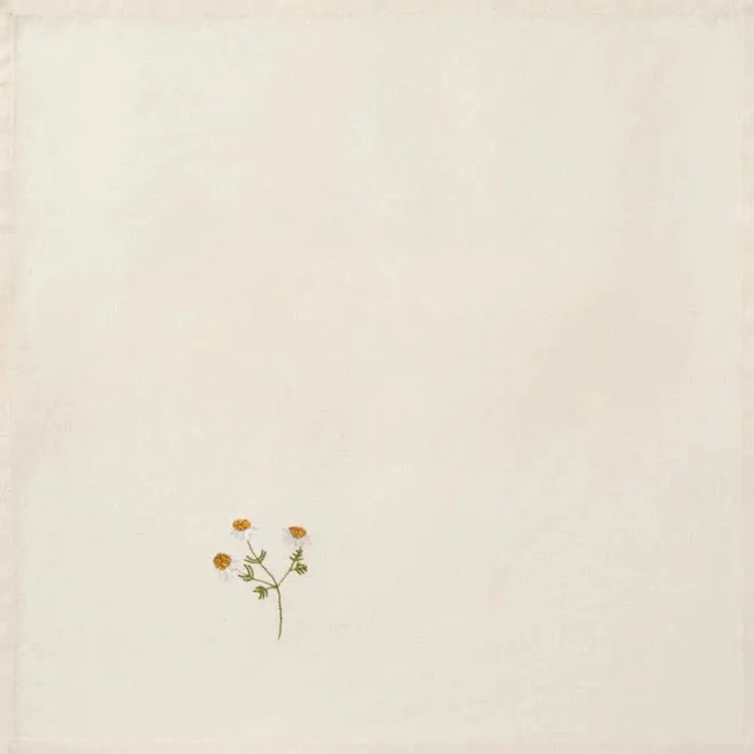 Ib Laursen Stofserviet Flora M/marguerit Butter Cream | Saker Till Köket