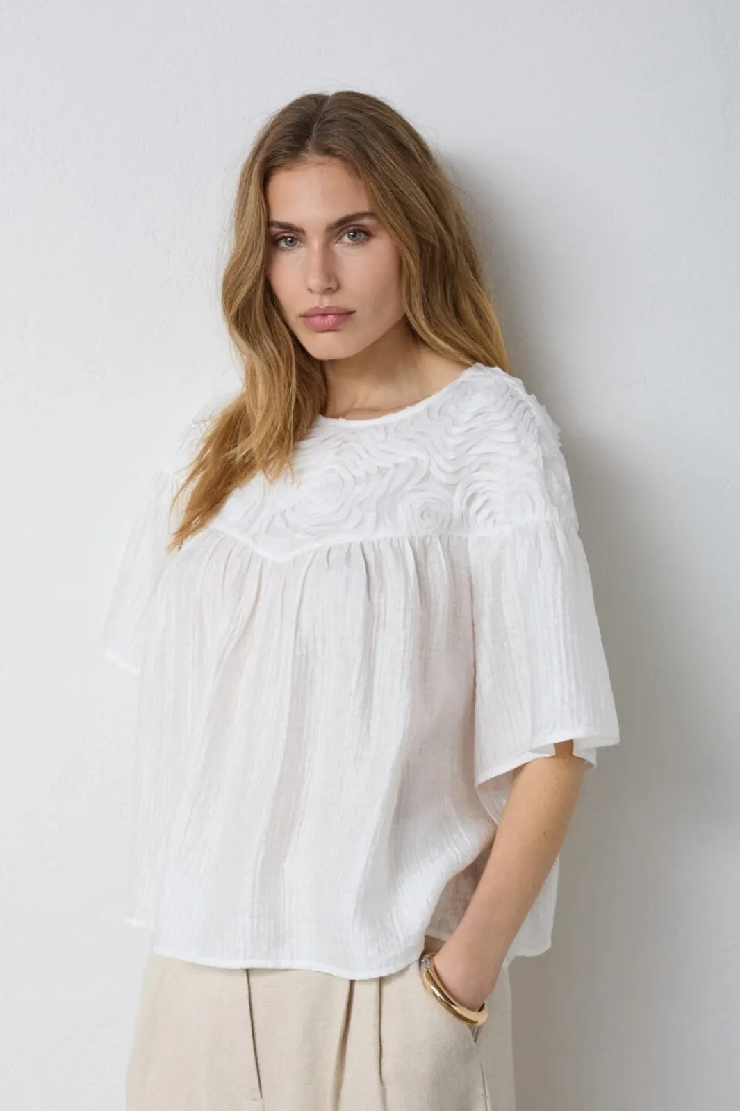 Co´Couture Taycc Fower Boue 45072 | T-Shirts & Toppar