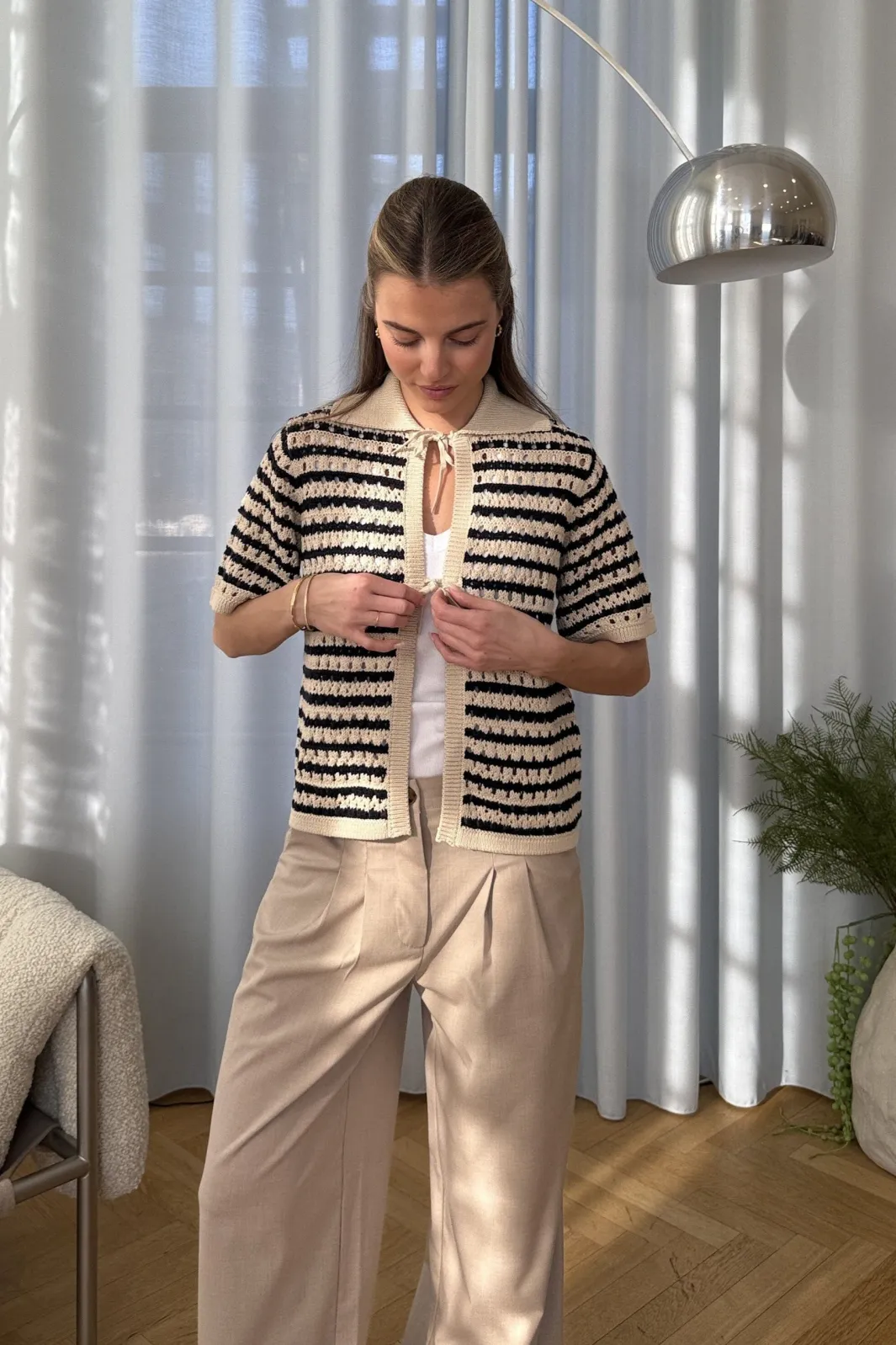 Modström Veterd tripe Cardigan 59052 | Cardigans
