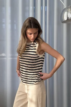 Modström Veterd tripe Top 59055 | Sticka