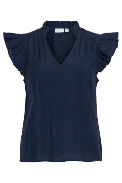 Vianu S/L V-Neck Top/Rn