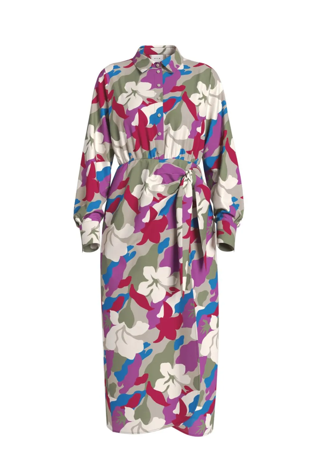 Vila Vidogma Fia L/S Midi Dress/Lc | Klänningar