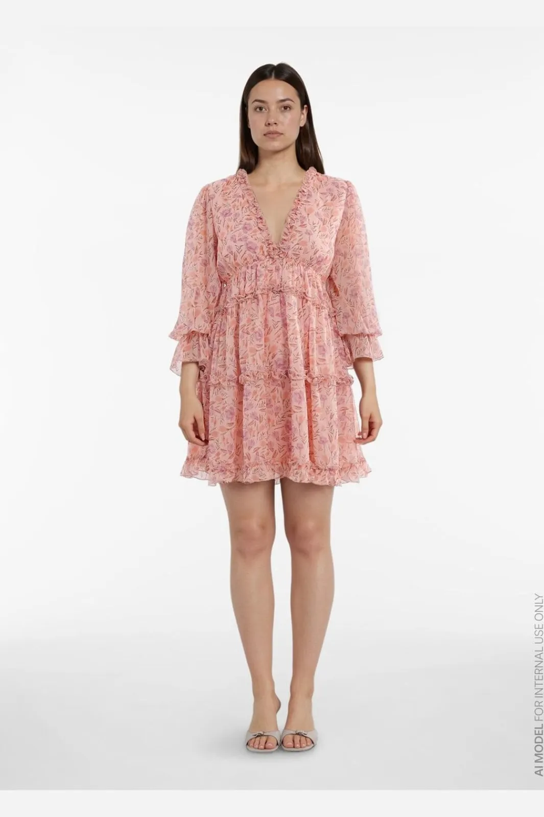 Vila Vijasmine L/S V-Neck Short Dress/Dc/Ka | Klänningar