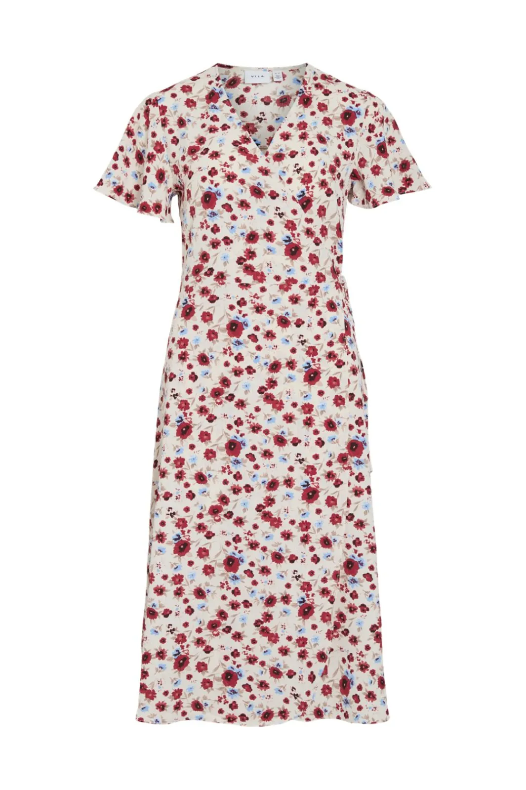 Vilovie S/S Wrap Midi Dress