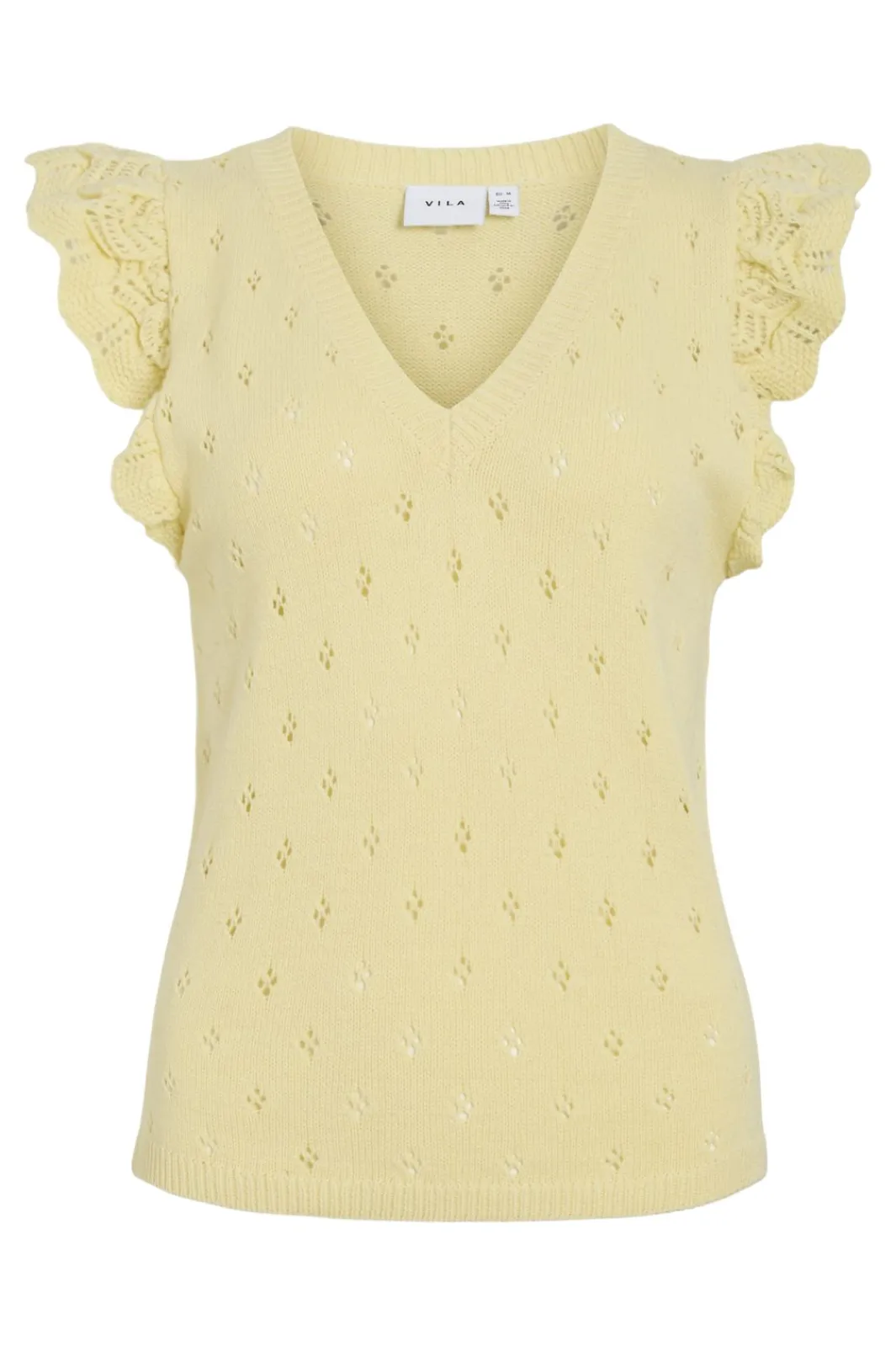 Vila Viarea V-Neck / Founce Knit Top | T-Shirts & Toppar