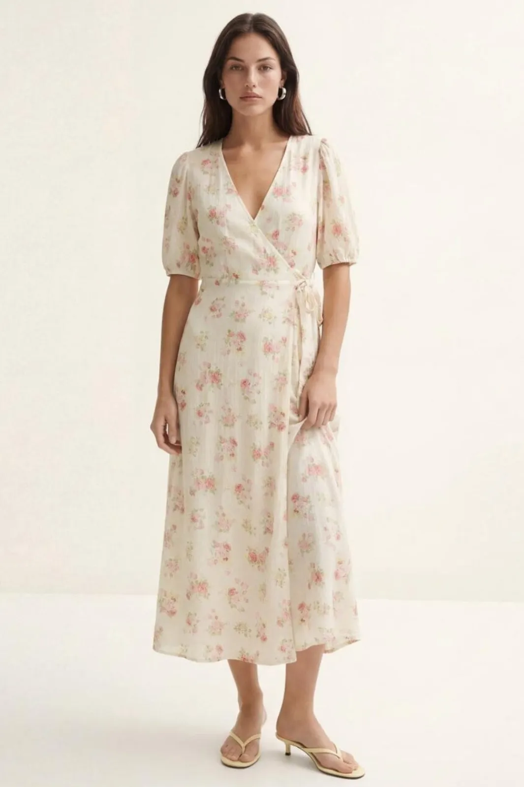 Vero Moda Vbea 2/4 V-Neck Wrap 7/8 Dre | Klänningar