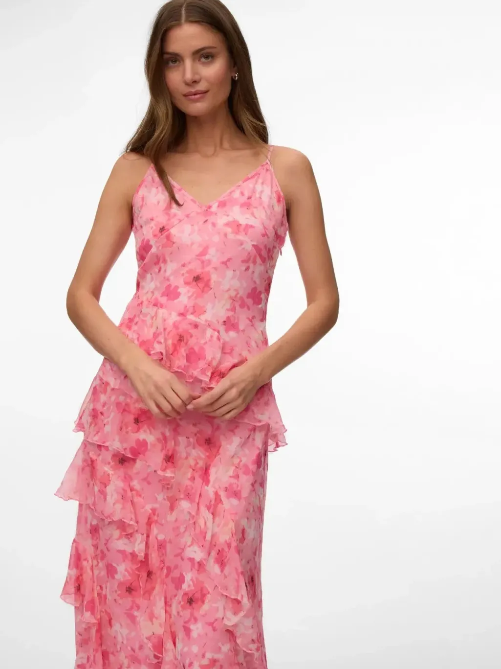 Vmsmilla Sl Long Frill Dress
