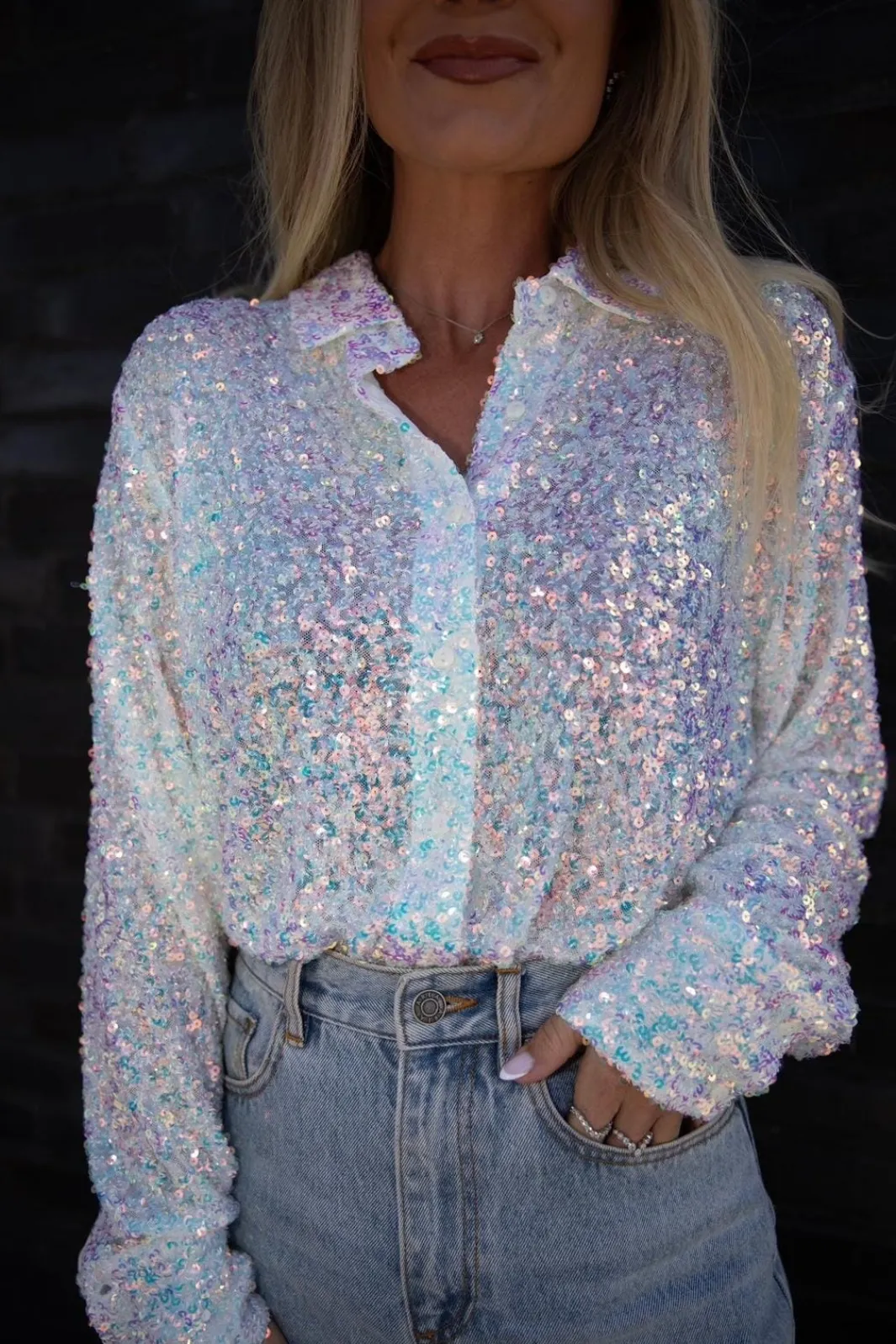 Valentin Studio Vsclassy Sequins Shirt | Blusar & Skjortor
