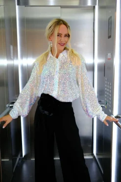 Valentin Studio Vsclassy Sequins Shirt | Blusar & Skjortor