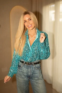 Vsclassy Sequins Shirt 163336