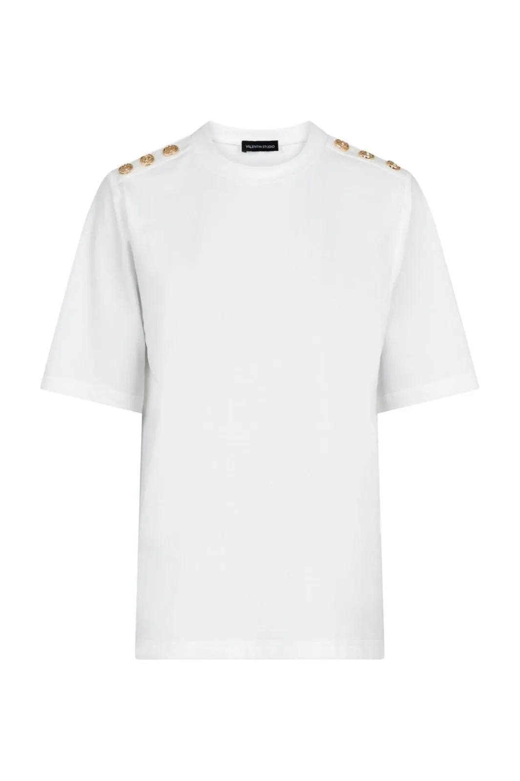 Valentin Studio Vsgold Button Casual T-shirt | T-Shirts & Toppar
