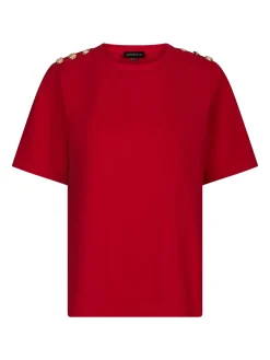 Valentin Studio Vsgold Button Casual T-Shirt 162366 | T-Shirts & Toppar
