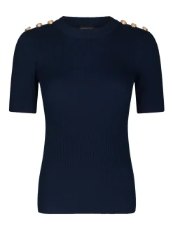 Vsgold Button Knit T-Shirt 160916