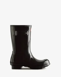 Hunter Womens Original Short Gloss Boot Wfs1000rglblk | Gummistövlar