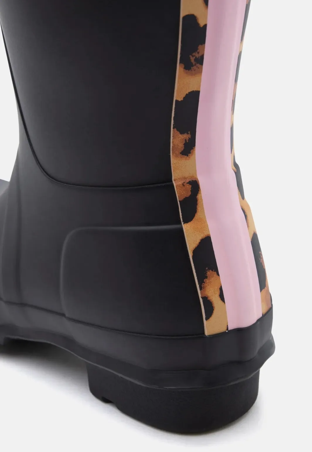 Hunter Womens Original Tall Leopard Backstrap Hfrw0004261blk | Gummistövlar