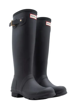 Hunter Womens Original Tall Leopard Backstrap Hfrw0004261blk | Gummistövlar
