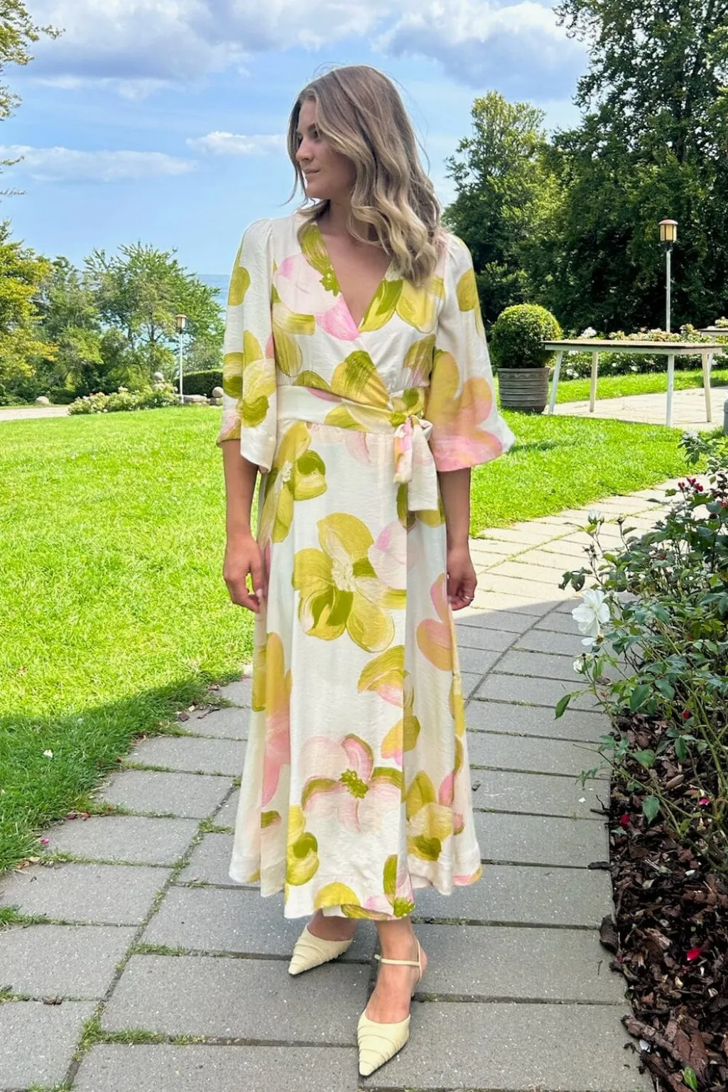 Yasmarga 3/4 Wrap Long Dress