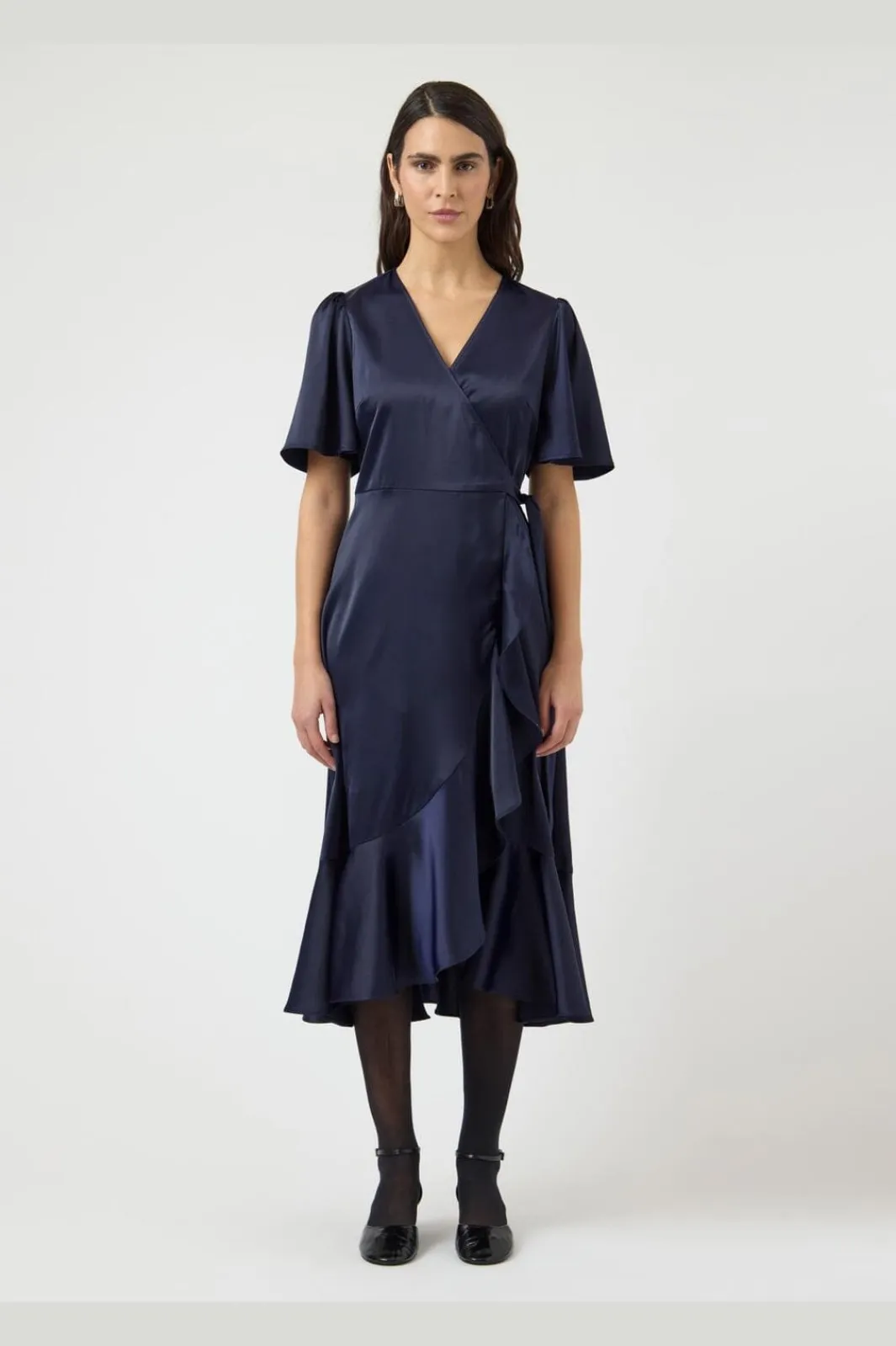 YAS thea 2/4 Midi Wrap Dress | Klänningar